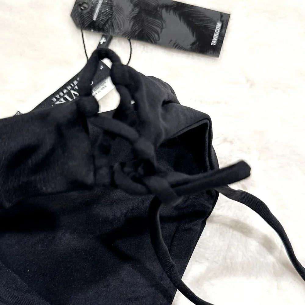 NWT Tavik Bebe Mini Bikini Bottom in Black - Large